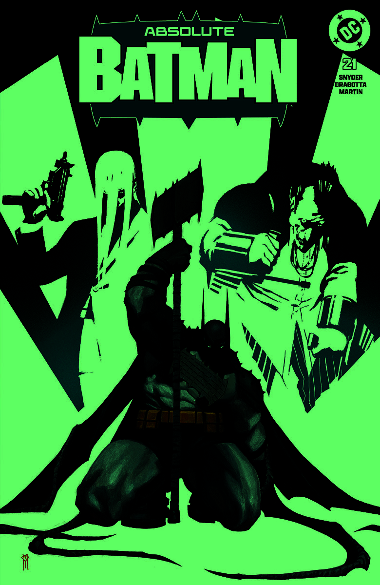Absolute Batman #21 Miguel Mercado glow-in-the-dark variant cover, detail view – Unknown Comics exclusive