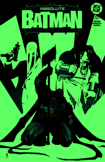 Absolute Batman #21 Miguel Mercado glow-in-the-dark variant cover, detail view – Unknown Comics exclusive