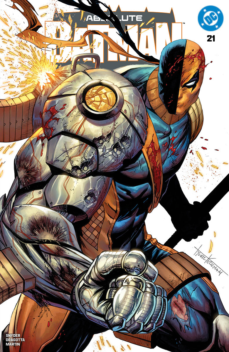 Absolute Batman #21 Tyler Kirkham battle damaged Deathstroke variant cover – Unknown Comics exclusive