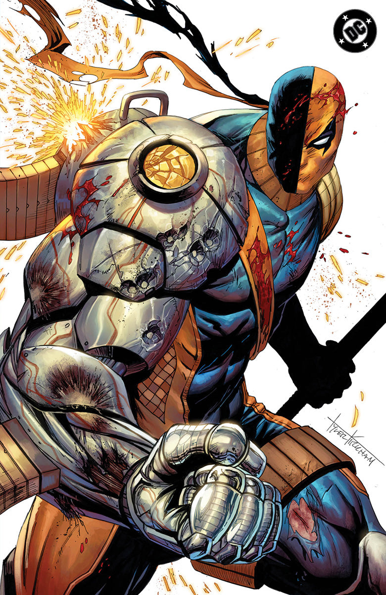 Absolute Batman #21 Tyler Kirkham battle damaged Deathstroke virgin variant cover – Unknown Comics exclusive