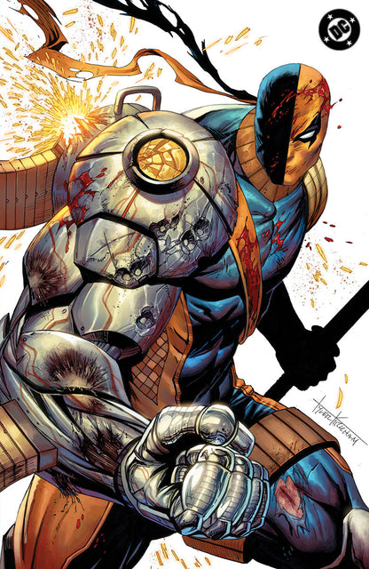 Absolute Batman #21 Tyler Kirkham battle damaged Deathstroke virgin variant cover – Unknown Comics exclusive