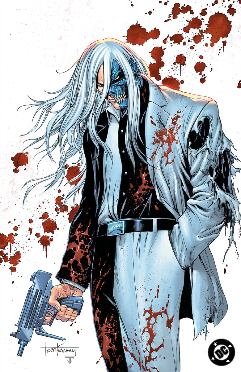 Absolute Batman #21 Tyler Kirkham battle damaged Two-Face foil virgin cover, alternate view – Unknown Comics exclusive