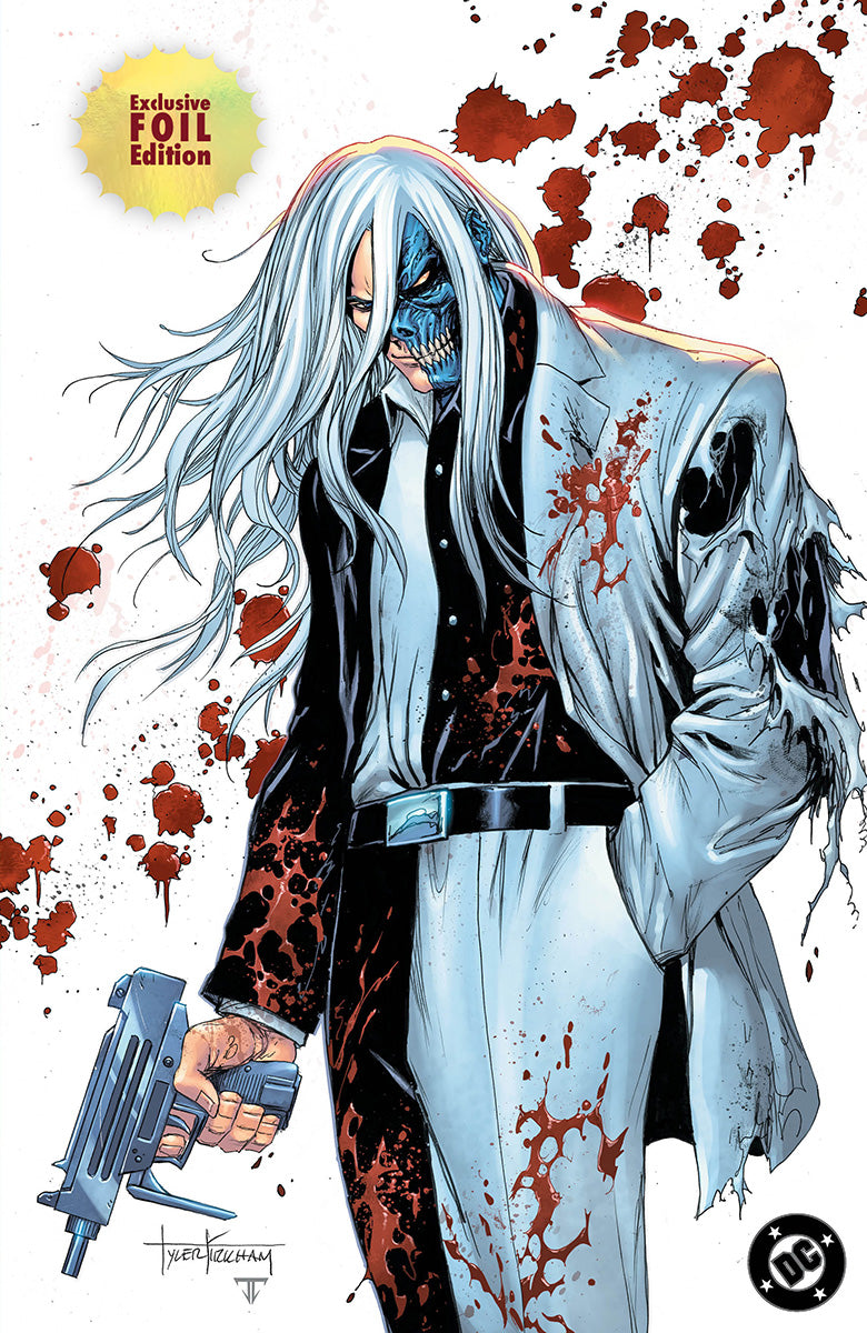 Absolute Batman #21 Tyler Kirkham battle damaged Two-Face foil virgin variant cover – Unknown Comics exclusive