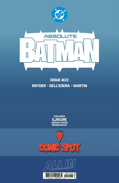 Absolute Batman #22 Ejikure variant, back cover