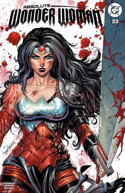 Absolute Wonder Woman #23 Tyler Kirkham battle damaged variant cover – Unknown Comics exclusive