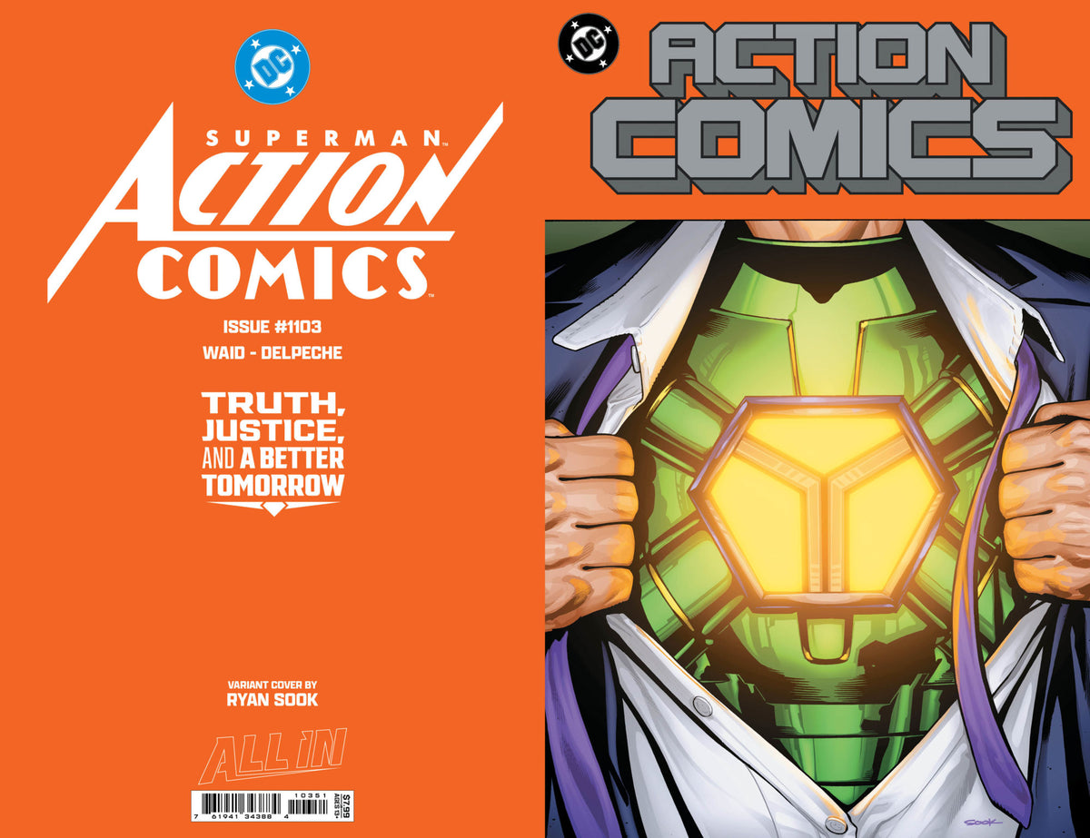Action Comics #1103 Ryan Sook foil variant full wraparound, front and back cover