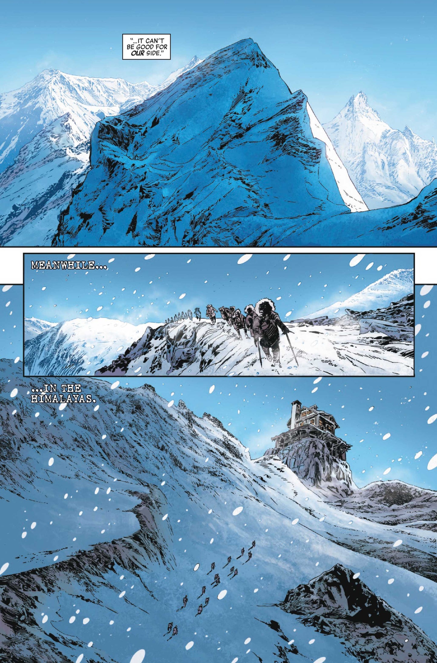Alien vs. Captain America #1 preview page - Strucker's expedition - Marvel Comics