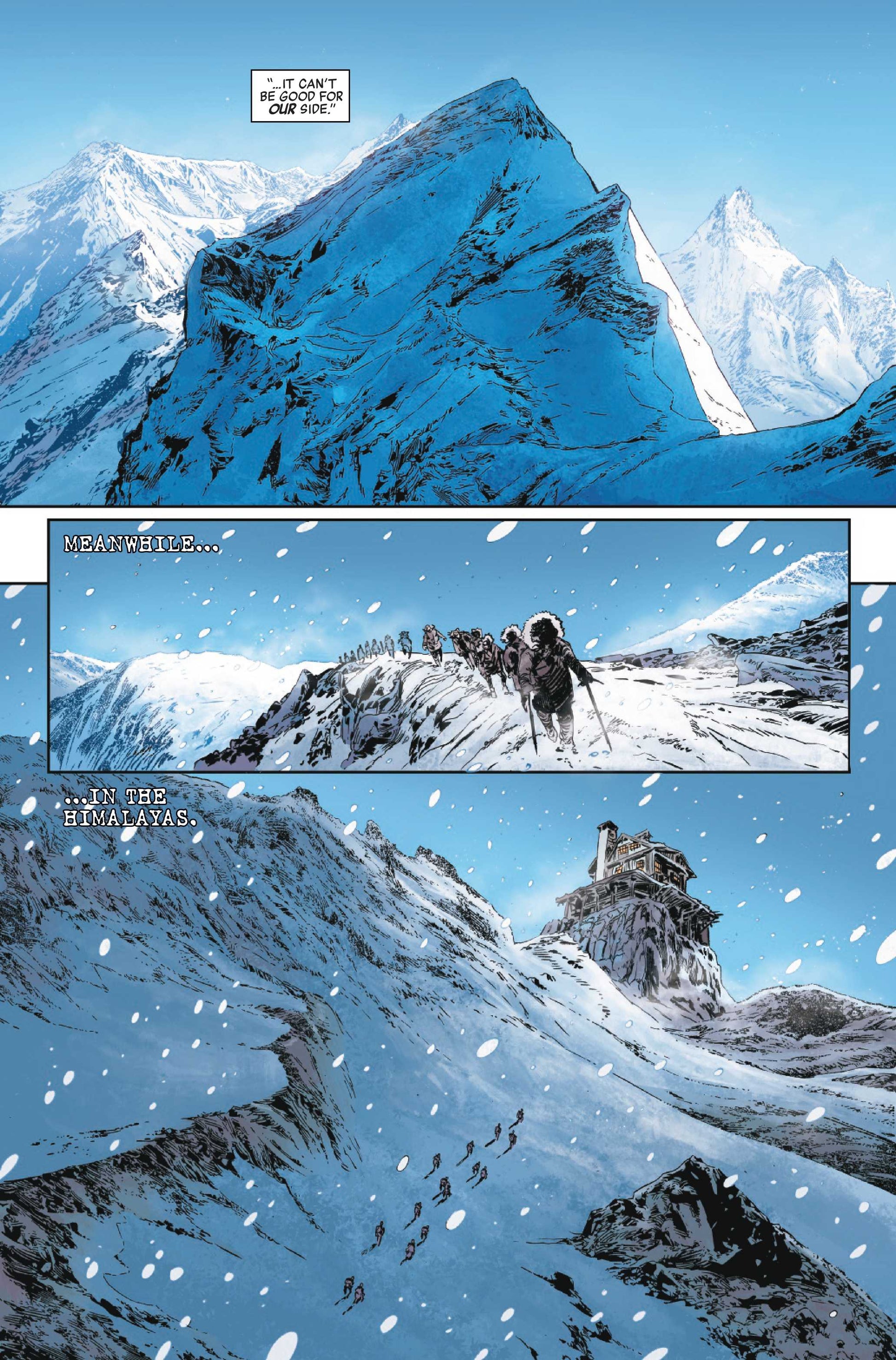Alien vs. Captain America #1 preview page - Strucker's expedition - Marvel Comics