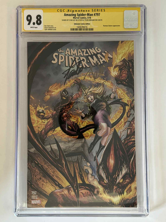 Amazing Spider-Man #797 Tyler Kirkham variant CGC 9.8, photo of signed copy