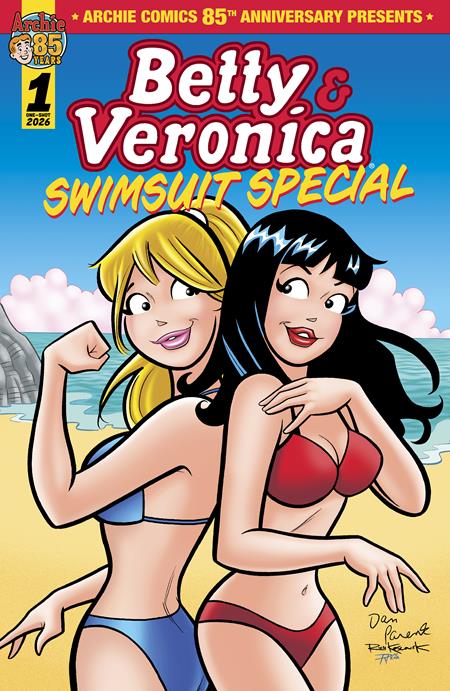 Cover of Archie 85th Anniversary Betty & Veronica Swimsuit Special Cover A — Cover A art by Dan Parent and Rich Koslowski featuring Betty and Veronica at the beach, Archie Comics 2026