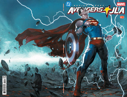 Avengers/JLA #4 Facsimile Edition Dell'Otto variant full wraparound cover, front and back