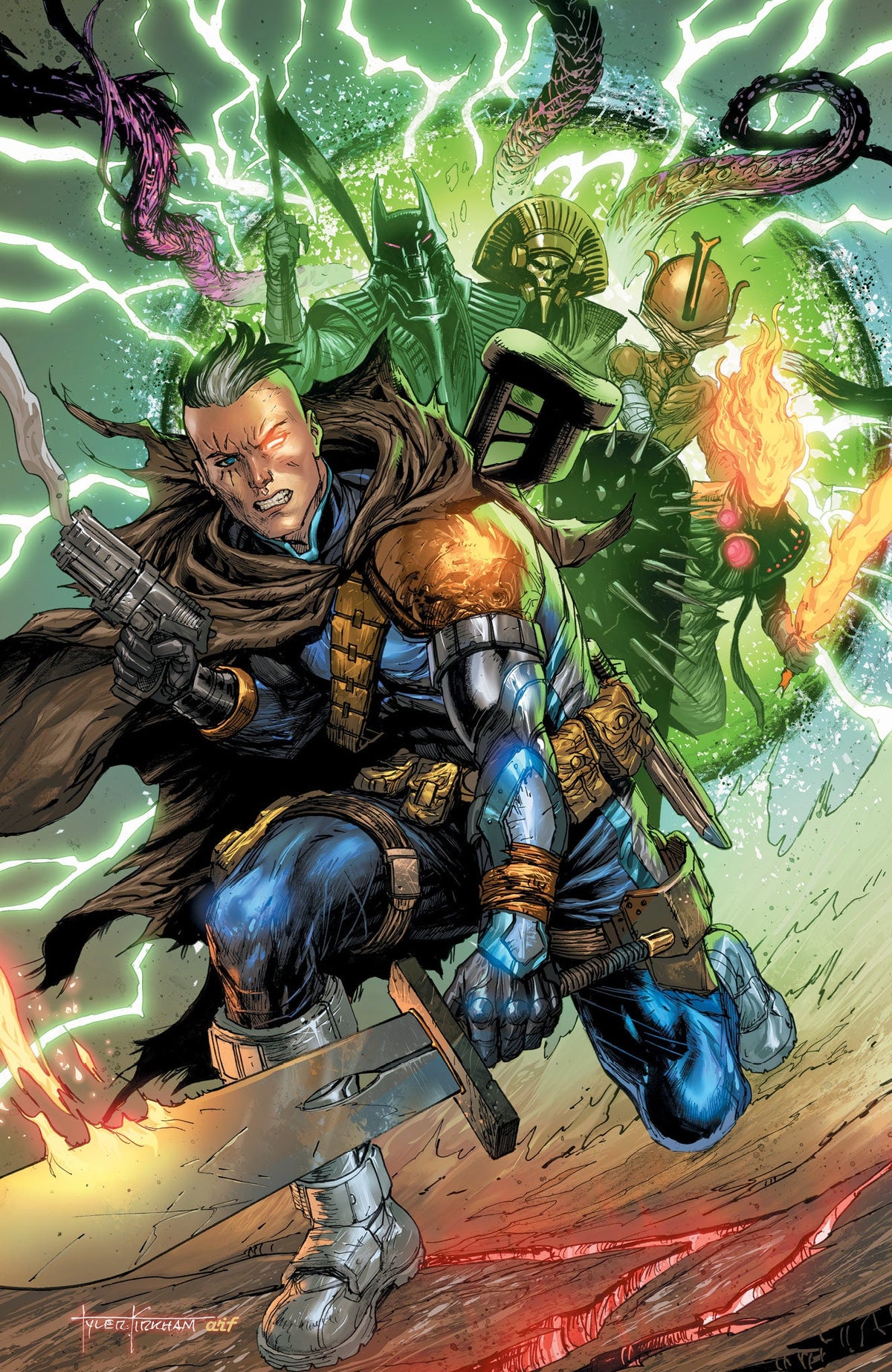 Cable #5 Tyler Kirkham virgin variant X of Swords cover – Unknown Comics exclusive