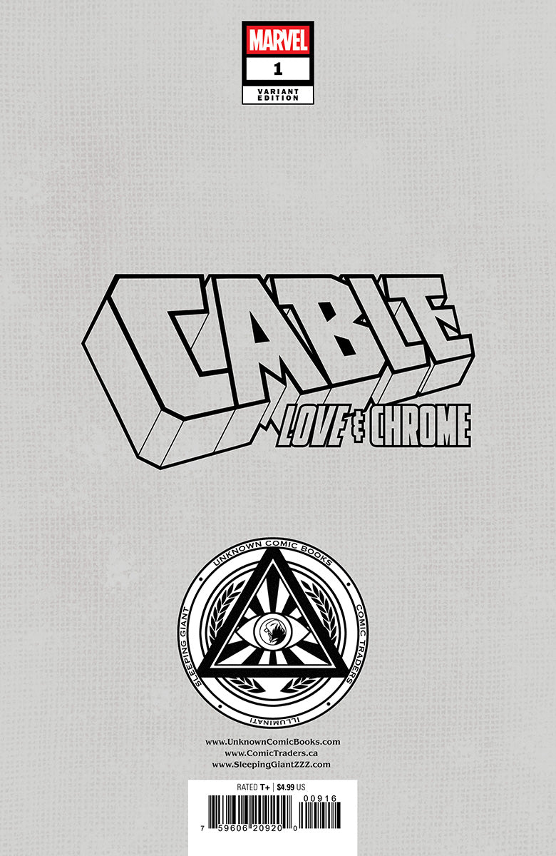 Cable: Love & Chrome #1 Tyler Kirkham connecting cover variant, back cover
