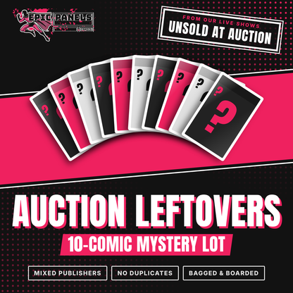 Auction Leftovers comic book lot from Epic Panels Comics: 10 mystery comics, mixed publishers, no duplicates, bagged and boarded
