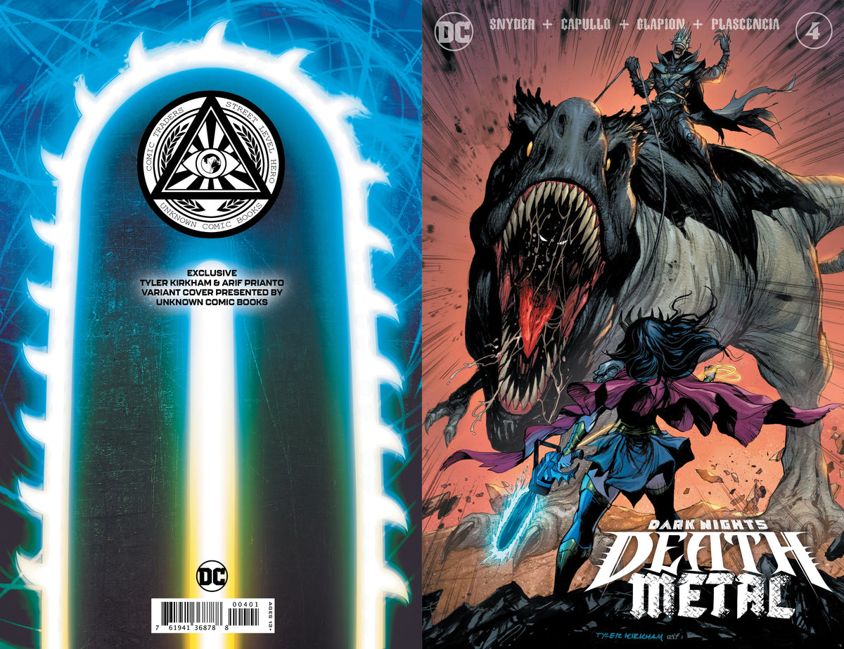 Dark Nights Death Metal #4 Tyler Kirkham variant cover, alternate view – Unknown Comics exclusive