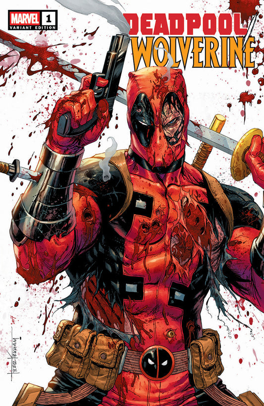 Deadpool / Wolverine #1 Tyler Kirkham MegaCon 2025 premium battle damaged variant cover – Unknown Comics exclusive