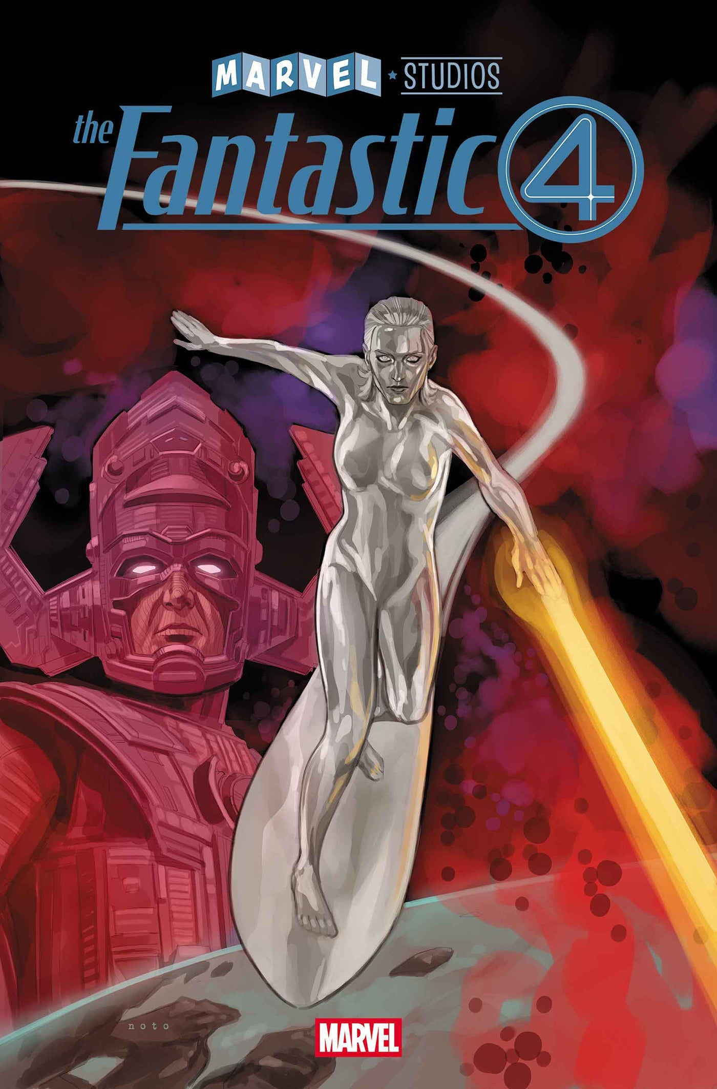 Cover of Fantastic Four: First Foes – Shalla-Bal #1 Cover A Phil Noto — Cover A art by Phil Noto featuring Shalla-Bal the Silver Surfer, Marvel Comics 2026