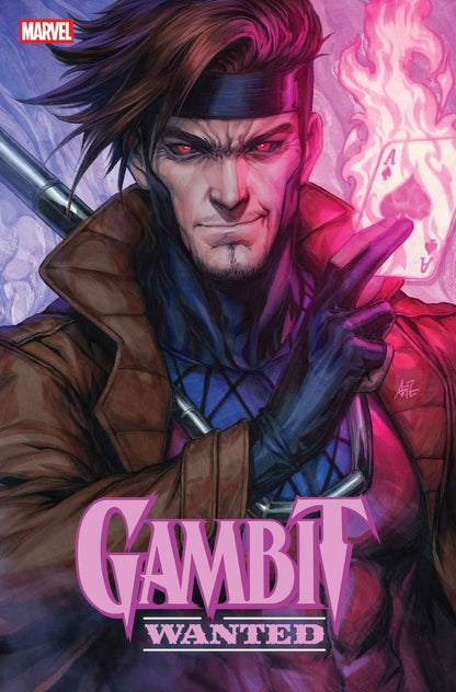 Cover of Gambit: Wanted #1 — Artgerm variant art by Stanley Lau featuring Gambit, Marvel Comics 2026