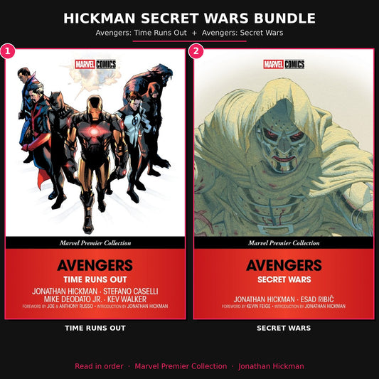 Hickman Secret Wars Bundle: Time Runs Out + Secret Wars TPs [Marvel Premier Collection]