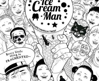 Ice Cream Man #1 Chocolate/Vanilla Twist — the black-and-white Martin Morazzo cover art revealed by the Lookety Split decoder lens
