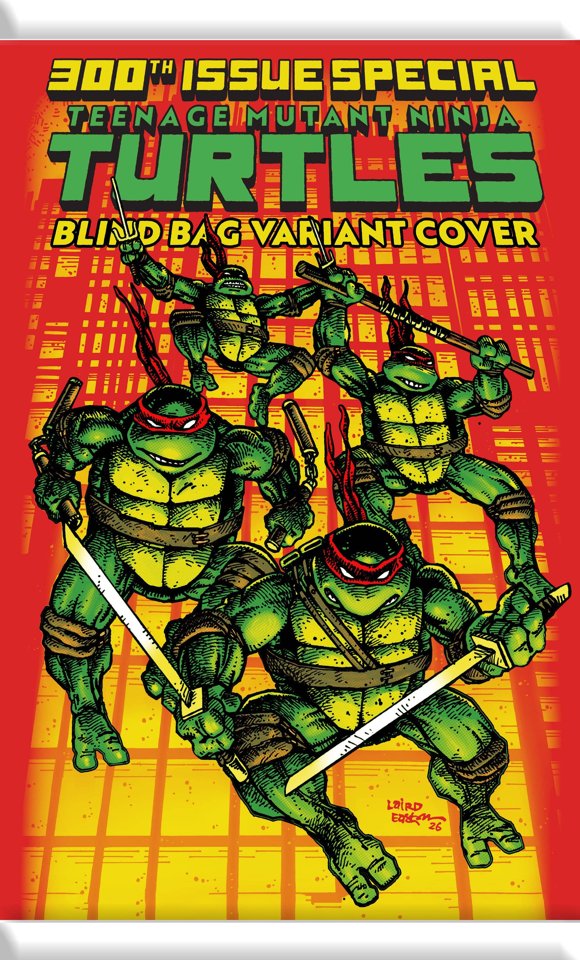 Cover of Teenage Mutant Ninja Turtles #20 300th Issue Variant F, IDW 2026