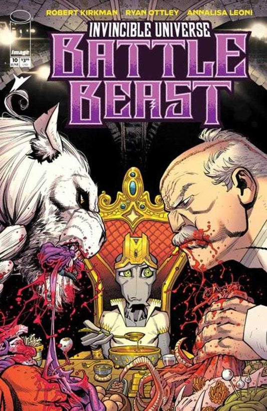 Cover of Invincible Universe: Battle Beast #10 Cover A — art by Ryan Ottley and Annalisa Leoni featuring Battle Beast vs Conquest, Image Comics 2026