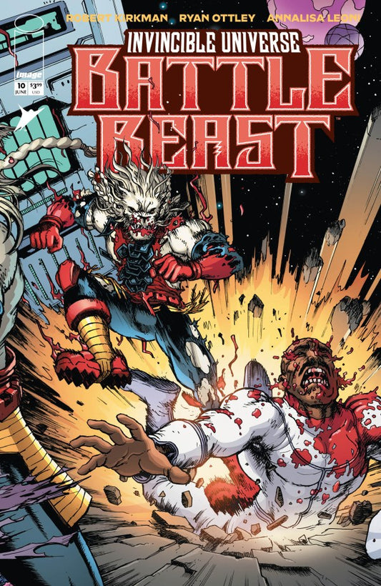Cover of Invincible Universe: Battle Beast #10 Cover C — 1:10 incentive connecting variant art by Chris Burnham and Brian Reber, Image Comics 2026