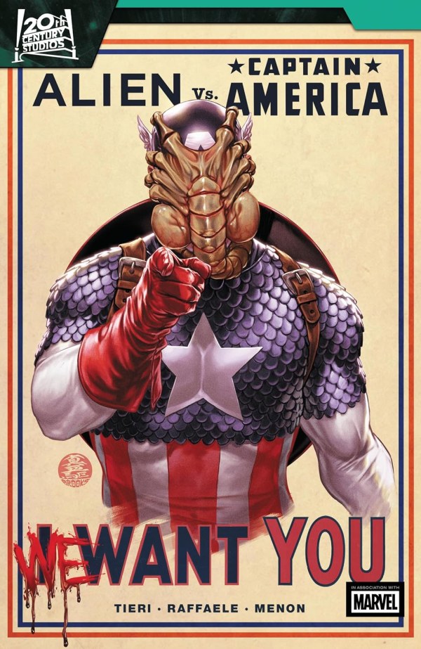 Alien vs. Captain America TP cover by Mark Brooks - Marvel Comics