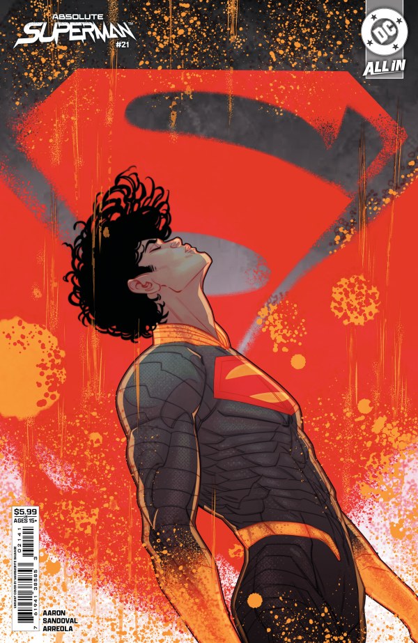 Cover of Absolute Superman #21 Cover D by Marguerite Sauvage card stock variant, DC Comics