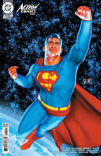 Cover of Action Comics #1100 Cover B by Mark Spears card stock variant, DC Comics