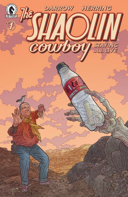 Cover of Shaolin Cowboy: Staying A.I.Live #1 CVR A — Cover A art by Geof Darrow featuring the Shaolin Cowboy in hyperdetailed action, Dark Horse Comics 2026