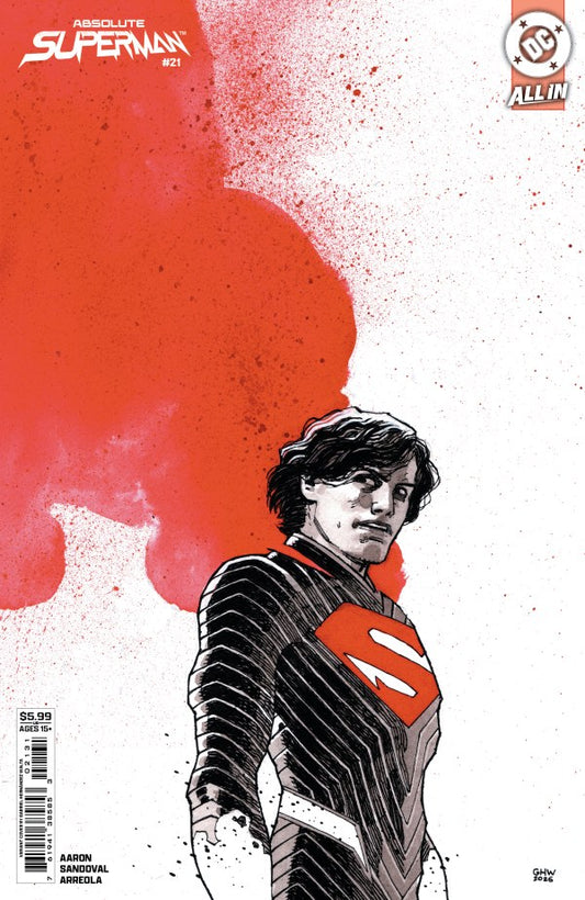 Cover of Absolute Superman #21 Cover C by Gabriel Walta card stock variant, DC Comics