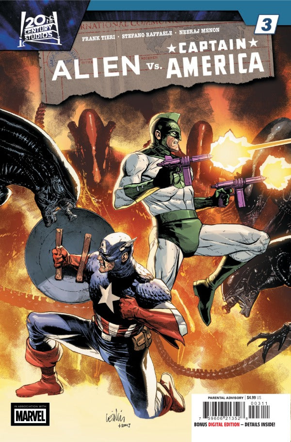 Alien vs. Captain America #3 Cover