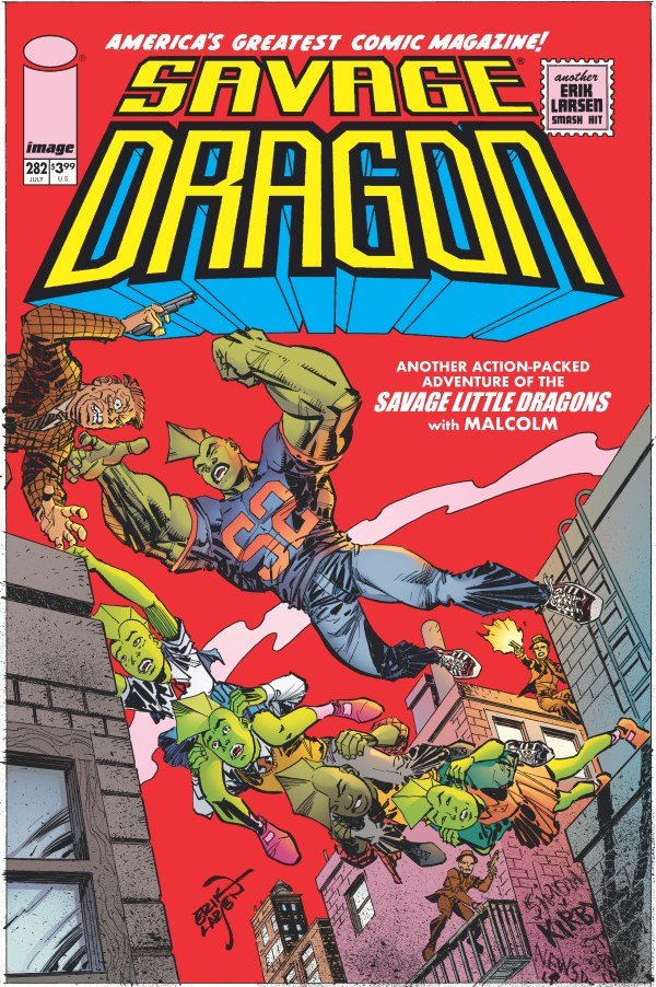 Cover of Savage Dragon #282 Cover A Erik Larsen — main cover art by Erik Larsen featuring the Savage Little Dragons cast, Image Comics 2026