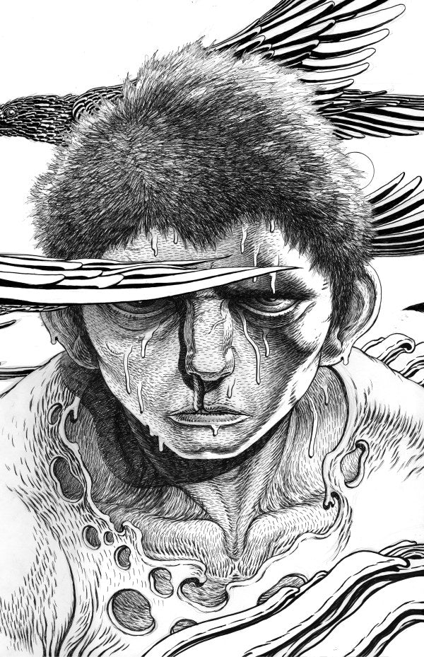 The Karman Blade #1 Cover C 1:25 Ian Bertram Black and White Virgin Wraparound Variant