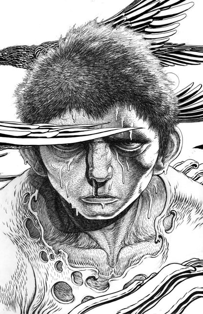 The Karman Blade #1 Cover C 1:25 Ian Bertram Black and White Virgin Wraparound Variant