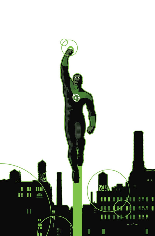 Cover of Green Lantern #39 Cover B David Aja Variant — card stock variant art by David Aja featuring John Stewart rising over a stark city skyline, DC Comics 2026