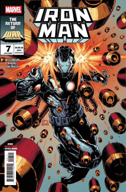 Cover of Iron Man #7 Ryan Stegman Cover — main cover art by Ryan Stegman featuring Iron Man in dynamic armor pose, Marvel Comics 2026