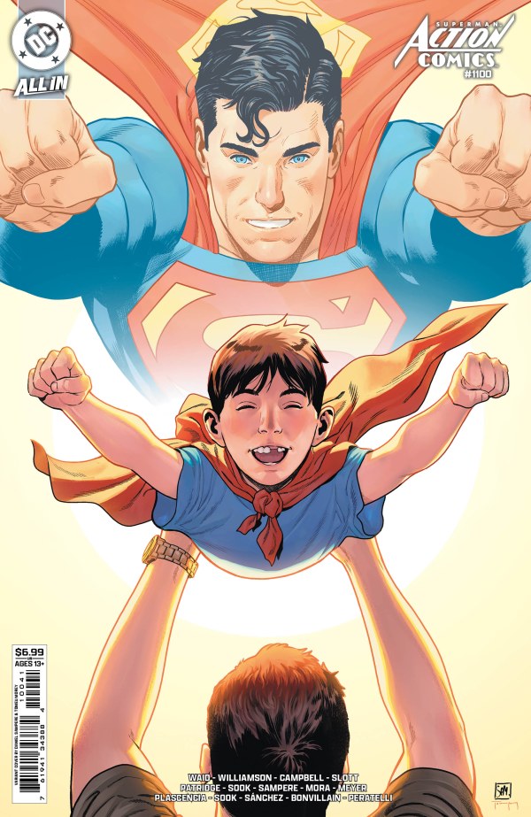 Cover of Action Comics #1100 Cover D by Daniel Sampere card stock variant, DC Comics