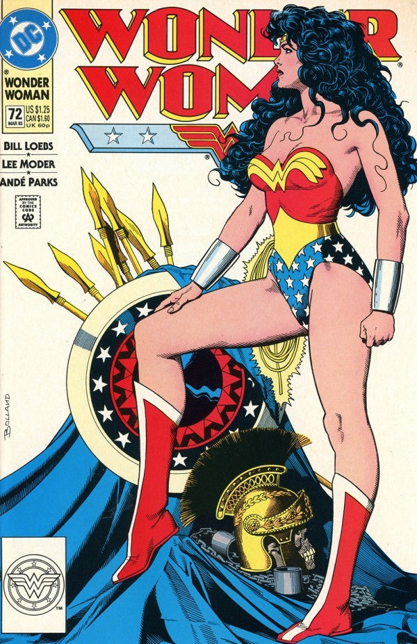 Cover of Wonder Woman #72 Facsimile Edition Brian Bolland — facsimile reprint cover art by Brian Bolland featuring Wonder Woman, DC Comics 1993/2026