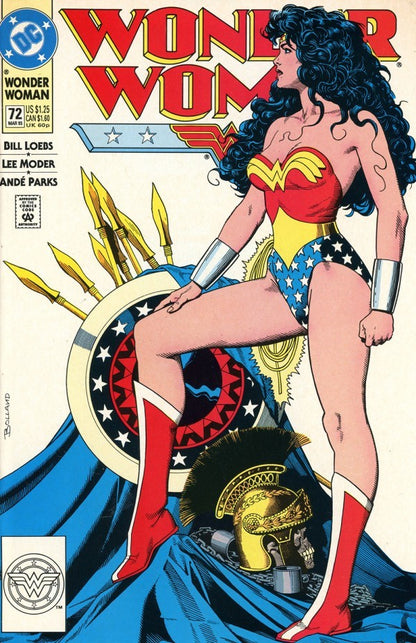 Cover of Wonder Woman #72 Facsimile Edition Brian Bolland — facsimile reprint cover art by Brian Bolland featuring Wonder Woman, DC Comics 1993/2026