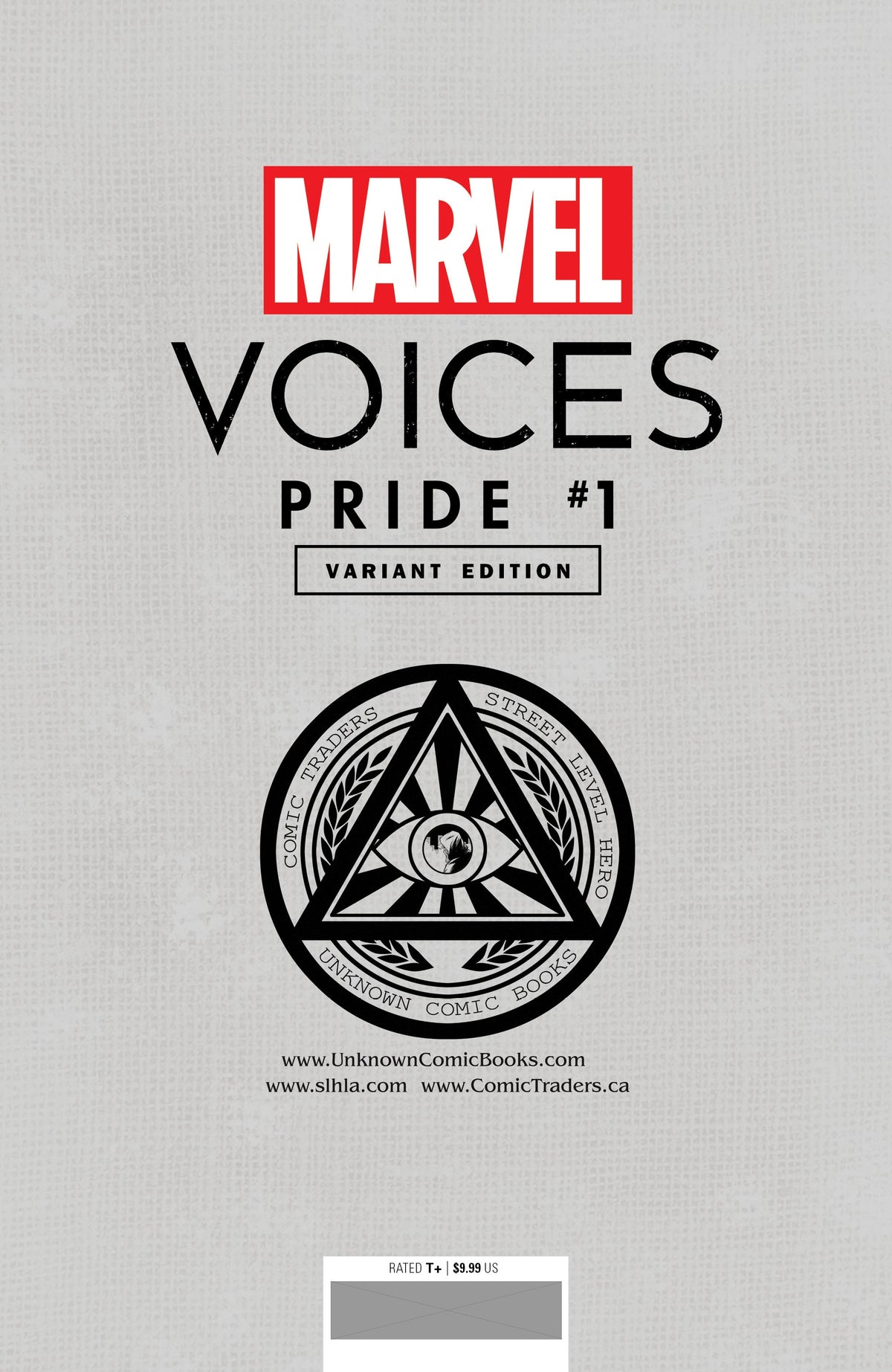 Marvels Voices Pride #1 Tyler Kirkham variant, back cover