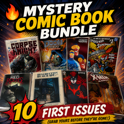 Epic Panels Comics Mystery Comic Book Bundle — 10 first-issue comics, bagged and boarded.