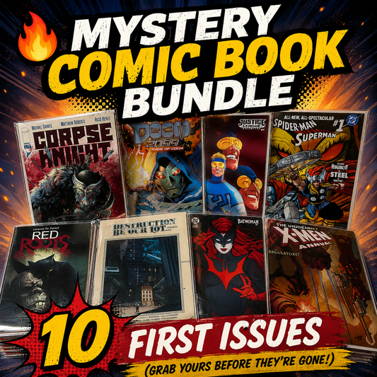 Epic Panels Comics Mystery Comic Book Bundle — 10 first-issue comics, bagged and boarded.