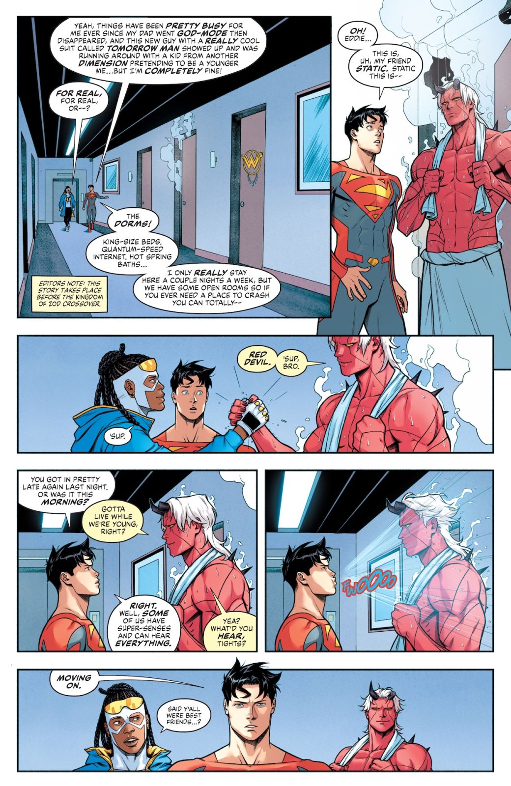 New Titans #38 interior preview — Static meets Red Devil and the team