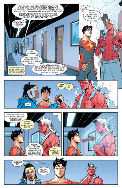 New Titans #38 interior preview — Static meets Red Devil and the team