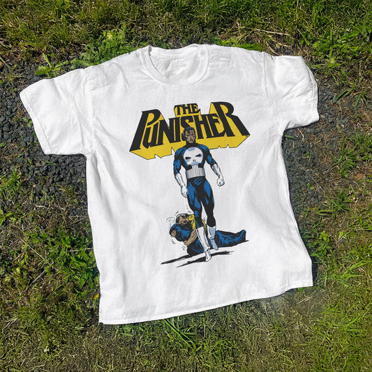 Vintage 1992 Punisher Promo Washed White T-Shirt