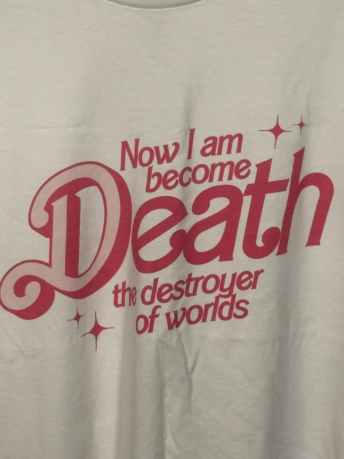 Now I am become Death tee graphic closeup