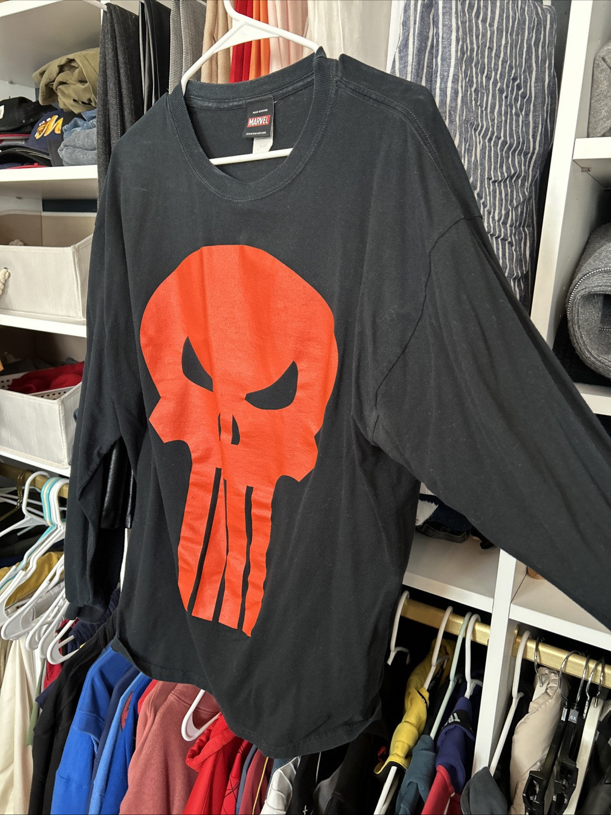 Vintage Marvel Comics The Punisher Graphitti Y2K Shirt Men’s XXL – Rare Retro 