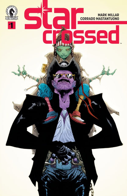 Cover of Star-Crossed #1 Cover E 1:20 Jae Lee Variant — Cover E incentive art by Jae Lee with colors by June Chung featuring Thena Khole and Cody Blue, Dark Horse Comics 2026